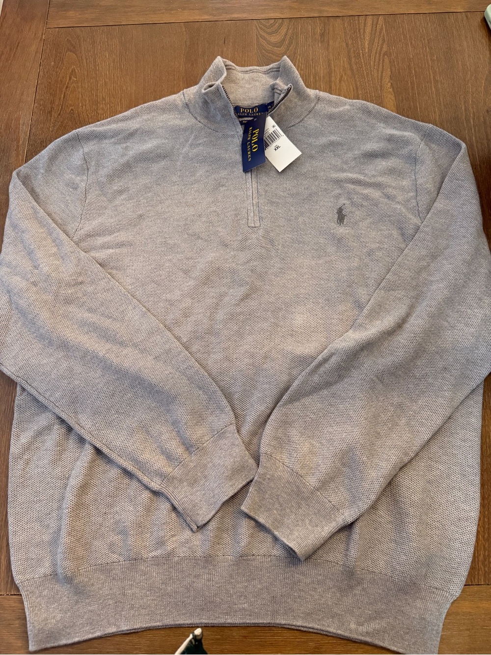 NEW WITH TAGS – Polo Ralph Lauren Men’s XXL Pima Cotton Quarter-Zip Sweater